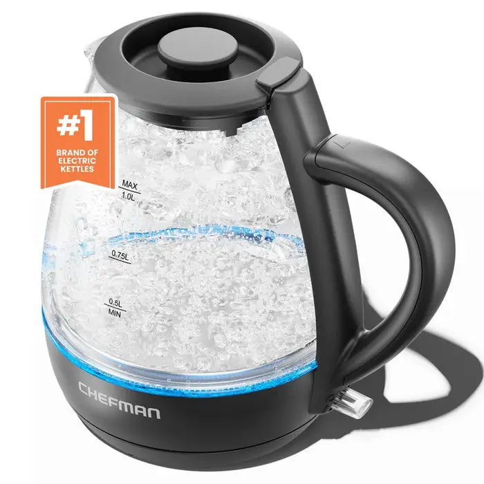 Chefman 1L Electric Glass Kettle