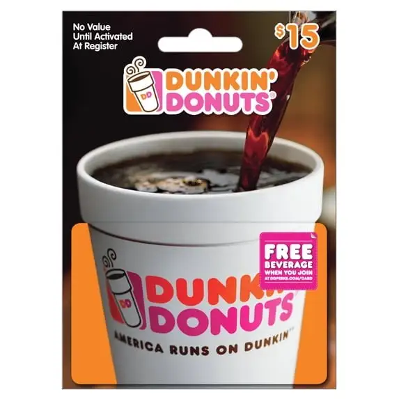 Dunkin' $15 Gift Card