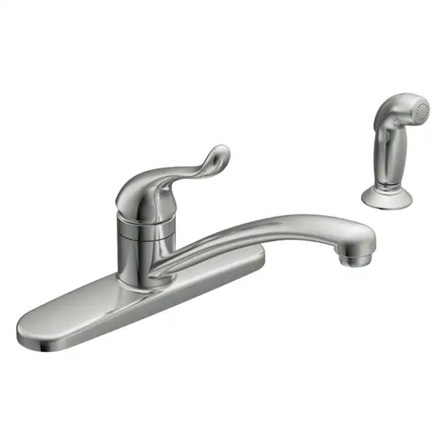 Moen Adler One Handle Chrome Kitchen Faucet with Side Sprayer
