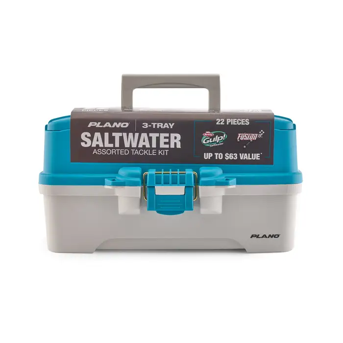 Plano 3 Tray Tackle Box with Berkley Bait Kit